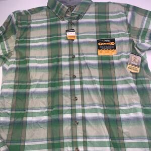 Noble Outfitters Full flexx Button Down Shirt Mens XL Plaid Green
